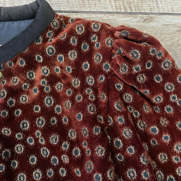 David Brown For Saks Fifth Ave Velour Lounge House Dress Robe size S - Picture 9 of 10